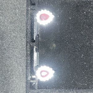 CZ 4A W/RUBY earrings